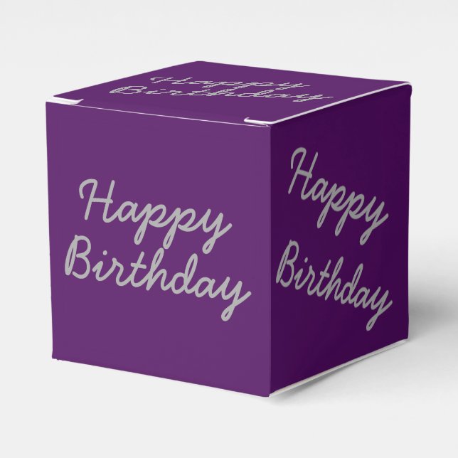 Deep Lila Classic Gastgeschenk Boces Geschenkschachtel (Vorderseite)