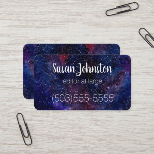 Deep Lila Galactic Business Card Visitenkarte