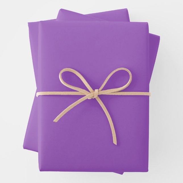 Deep Lilac Solid Color Geschenkpapier Set (Beispiel)