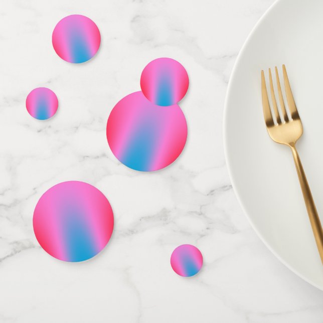 Deep Magenta Pink to Red & Blue Ombre Party Konfetti (Gruppe)