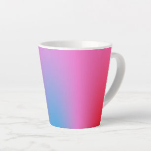 Deep Magenta Pink to Red & Blue Ombre Party Milchtasse