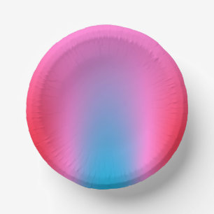 Deep Magenta Pink to Red & Blue Ombre Party Pappteller