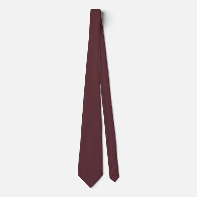 Deep Maroon Solid Color Krawatte (Vorderseite)
