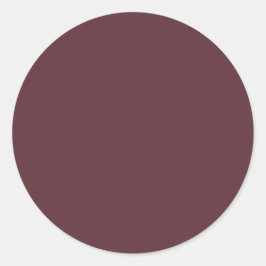 Deep Maroon Solid Color Runder Aufkleber
