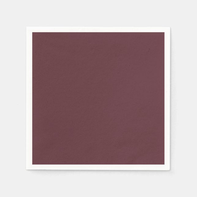 Deep Maroon Solid Color Serviette (Vorderseite)