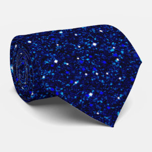 Deep Midnight Blue Sparkle Glitzer Neck Tie Krawatte