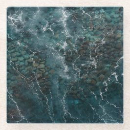 Deep Ocean Rock Texture Glasuntersetzer