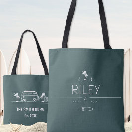 Deep Ocean Vintage Van Surfer Crew All-Over Print Tasche