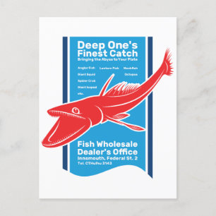 Deep One's schönster Fang-Innsmouth Fish Großhändl Postkarte