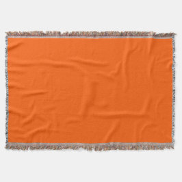 Deep Orange Throw Blanket Decke