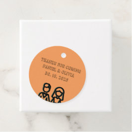 Deep Orange Wedding Geschenkanhänger
