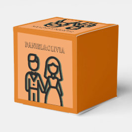 Deep Orange Wedding Geschenkschachtel