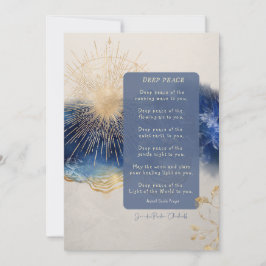 Deep Peace Irish / Alcient Gaelic Segen Wohnung Dankeskarte