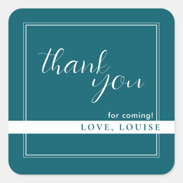 Deep Petrol Vielen Dank, dass Sie Aufkleber (Vorderseite)