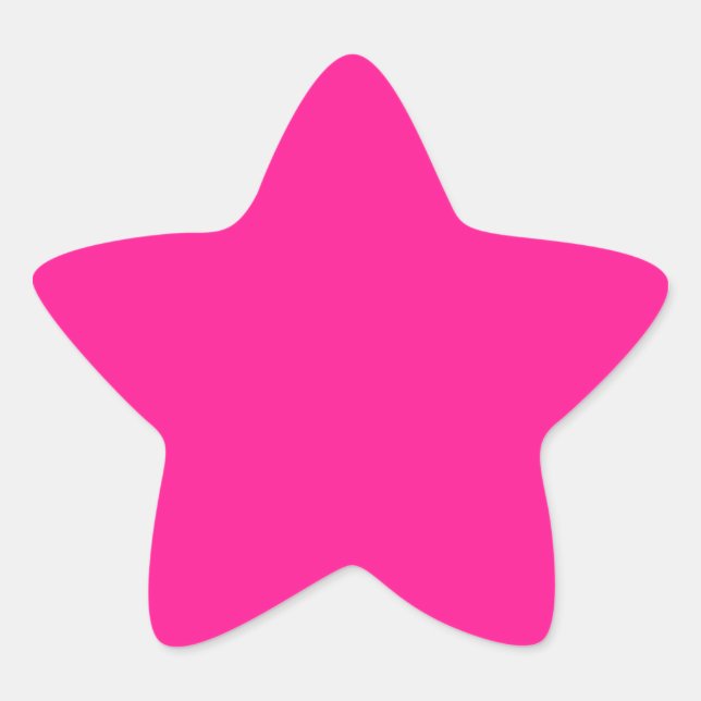 Deep Pink Blank Stern-Aufkleber (Vorderseite)