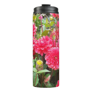 Deep Pink Dahlias Thermosbecher