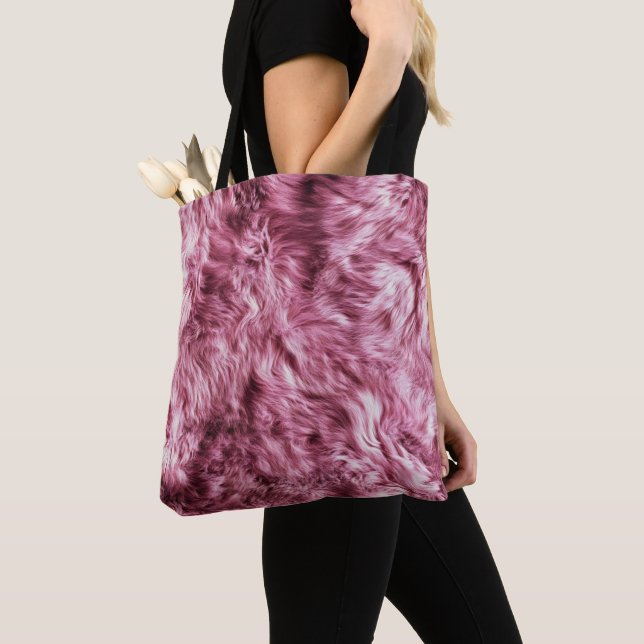 Deep Pink Fake Fur Tasche (Von Nahem)