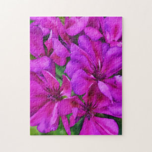 Deep Pink Garten Florale Kunstpuzzle