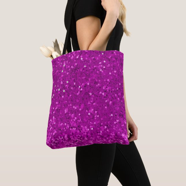 Deep Pink Glam Faux Glitter Pattern Tasche (Von Nahem)