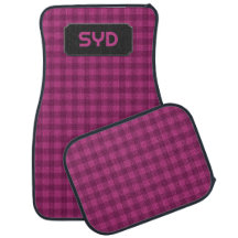 Deep Pink Kariert - Magenta Squares - Ihre Initial