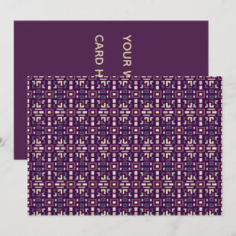 Deep Purple und gedämpfte erdige abstrakte Geometr Einladung