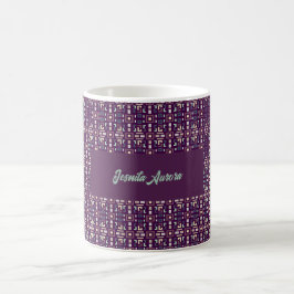 Deep Purple und gedämpfte erdige abstrakte Geometr Kaffeetasse