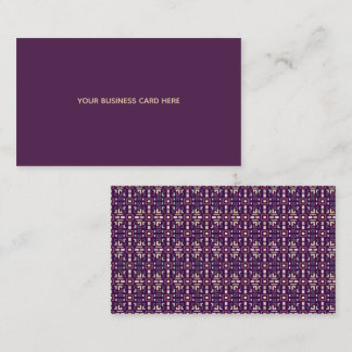 Deep Purple und gedämpfte erdige abstrakte Geometr Visitenkarte