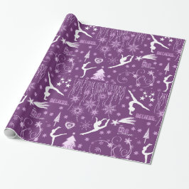 Deep Purple und weißes festliches Geschenkpapier