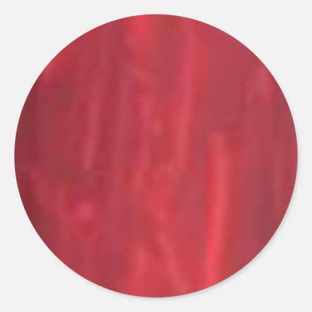 Deep Red - Artist Created Acrylic Look Runder Aufkleber (Vorderseite)