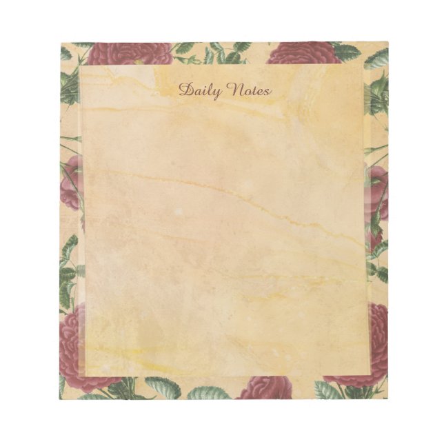 Deep Red Camellias Notizblock (Vorderseite)