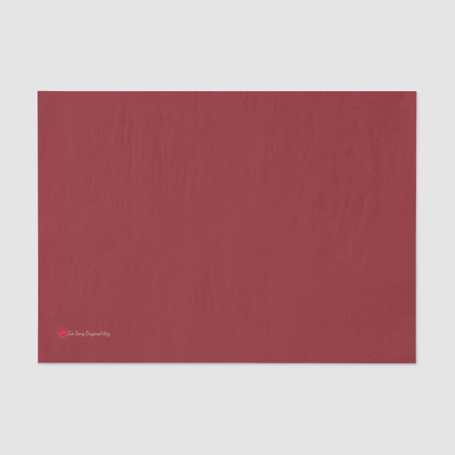 Deep Red Decoupage Matching Seidenpapier (Vorderseite)