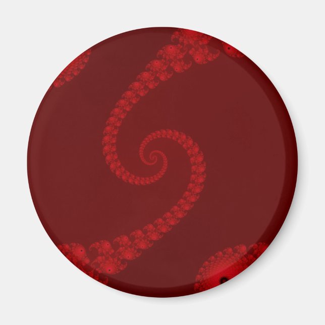 Deep Red Double Spiral Magnet (Vorne)