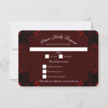 Deep Red Floral Elegante Gotische Hochzeit
