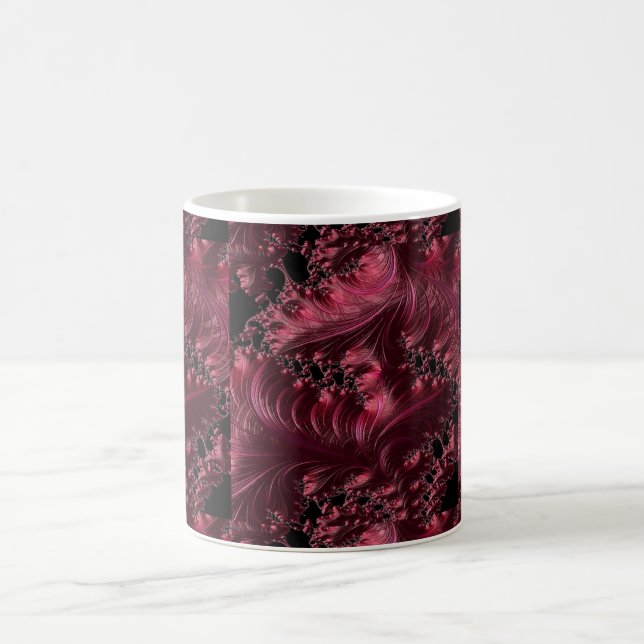 Deep Red Fraktal Kaffeetasse (Mittel)