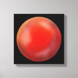 Deep Red Galaxy Orb - Crimson Canvas Print Leinwanddruck