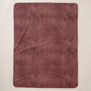 Deep Red Imitats Linen (Leinenlook) Sherpadecke
