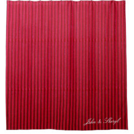 Deep Red Ribbed Vertikale Linien Duschvorhang