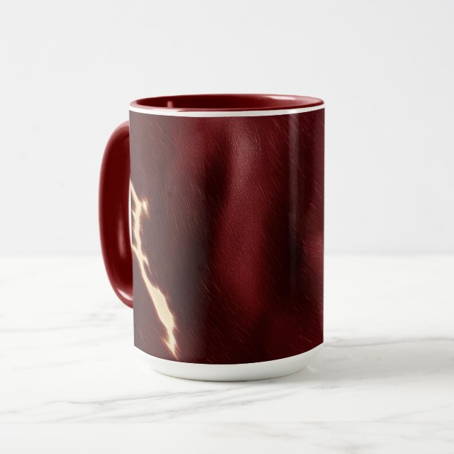 Deep Red Südwest Cowhide Tasse (Vorderseite Links)