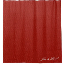 Deep Red Textured Shower Vorhang