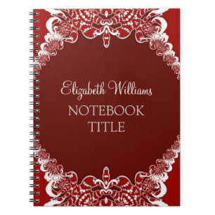 Deep Red Tribal Batik Notebook Notizblock