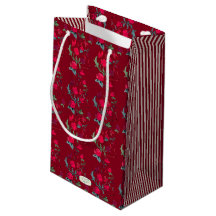 Deep Red Wassail Floral Geschenktasche