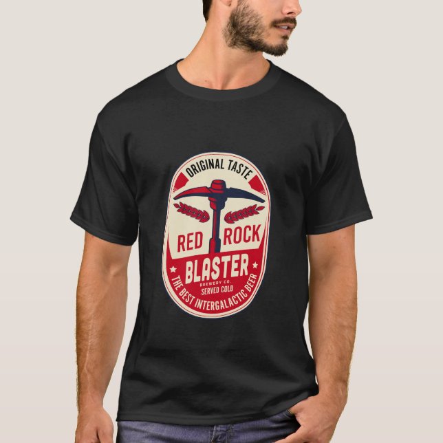 Deep Rock Galactic Red Rock Blaster Beer T-Shirt (Vorderseite)