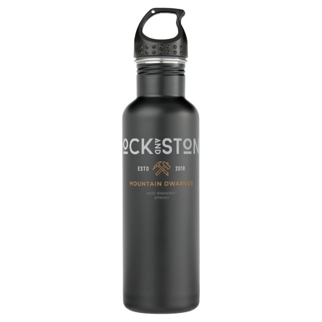 Deep Rock Galactic Rock and Stone White Classic T  Edelstahlflasche (Vorderseite)