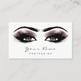 Deep Rose Glitzer Makeup Artist Lash Schwarz-weiß Terminkarte