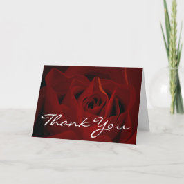 Deep Rote Rose Dankeschön Card Dankeskarte