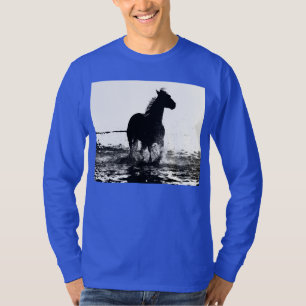 Deep Royal Blue Elegante Modernes Reiten T-Shirt