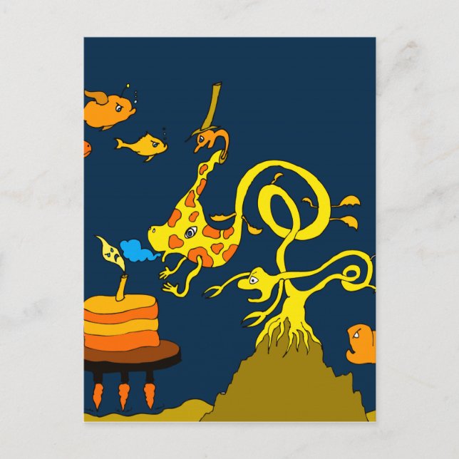 Deep Sea Birthday 12x18.jpg Postkarte (Vorderseite)