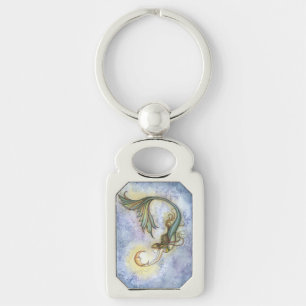 Deep Sea MoonMermaid Fantasy Art von Molly Harriso Schlüsselanhänger
