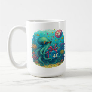 Deep Sea Party : 40th Birthday Octopus Mug
