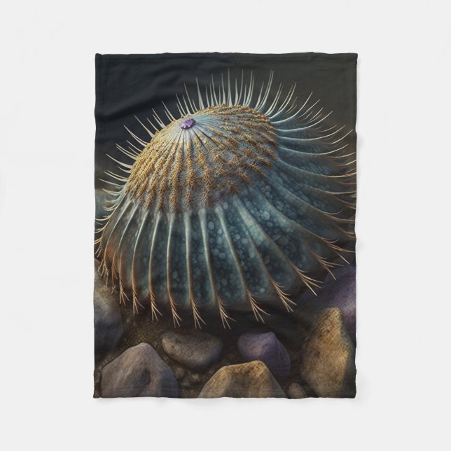 Deep Sea Urchin Fleecedecke (Vorderseite)